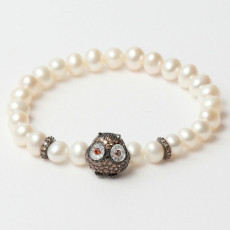 pulsera_mujer_lancaster_jla-br-owl-4-wh_marrón_blanco_plata_de_ley_16_mm_8431777835663_oferta