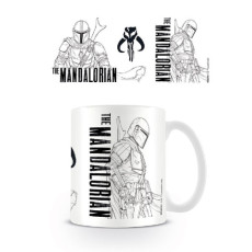 pyramid_taza_line_art_the_mandalorian_star_wars_5050574257213_oferta