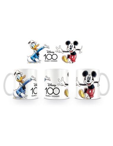 pyramid_international_taza_mickey_&_donald_disney_100_blanca_315ml_5050574277020_oferta