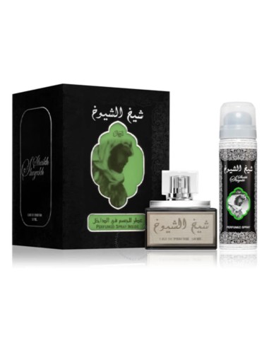 Sheikh Al Shuyukh Black Edition Lattafa Eau de Parfum 50ml + Desodorante Vaporizador 50ml Unisex