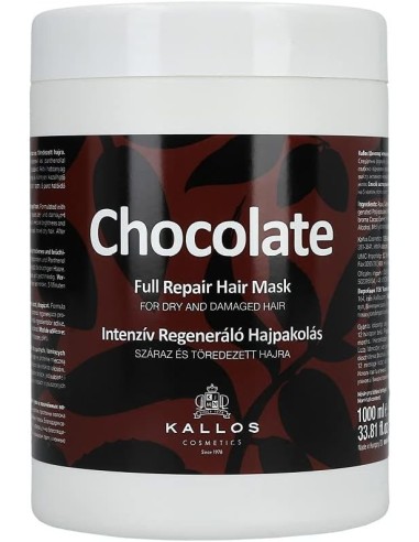 Mascarilla KALLOS Chocolate Full Repair 1000ml - Cabello Seco y Dañado | Kiwiku