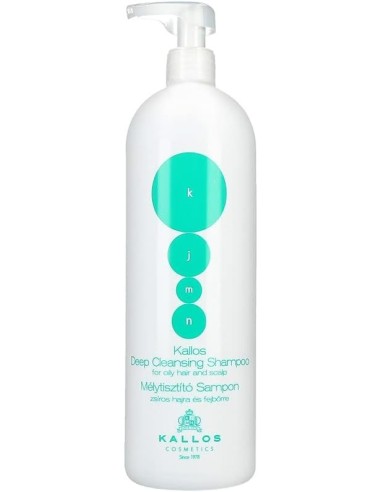 KALLOS KJMN Deep Cleansing Champú 1000 ml Para Cabello Graso - Kiwiku