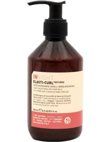 Leche Capilar Desenredante Sin Aclarado INSIGHT Elasti-Curl 250ml - Kiwiku