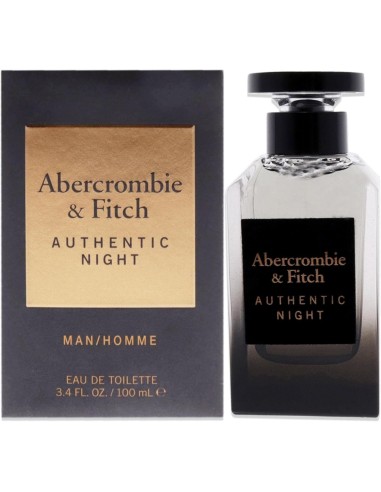 Abercrombie &amp; Fitch Authentic Night Eau De Toilette Para Hombre 100 ml Spray - Kiwiku