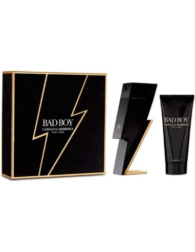 Cofre CAROLINA HERRERA Bad Boy Eau De Toilette 100 Ml + Gel 100 Ml + Mini 10 Ml Para Hombre