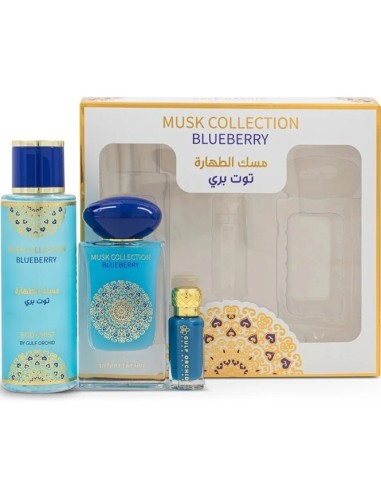 Gulf Orchid Blueberry Gift Set Para Mujer - Eau De Parfum, Spray Corporal Y Aceite Concentrado