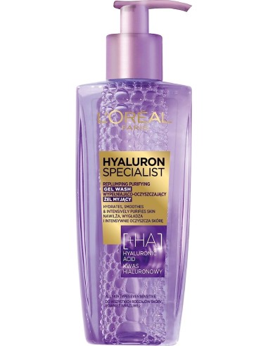 L'OREAL Hyaluron Specialist Gel Limpiador Facial Hidratante 200 Ml - Kiwiku