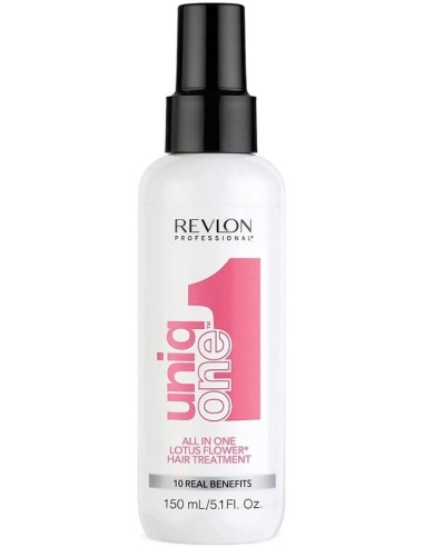 REVLON Uniq One Lotus Hair Treatment 150ml - Tratamiento Capilar Sin Aclarado Con 10 Beneficios