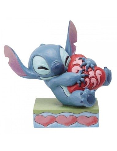 enesco_figura_disney_stitch_abrazando_un_corazón