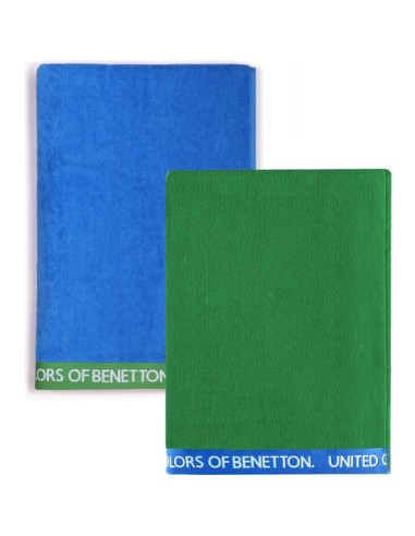 benetton_set_de_2_toallas_de_playa_90x160_cm_380_gsm_velour_100%_algodón_azul_y_verde_8434652117380_oferta