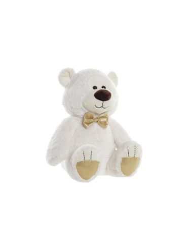 dkd_home_decor_oso_de_peluche_infantil_pajarita_dorado_poliéster_blanco_25_x_25_x_30_cm_8424001969715_oferta