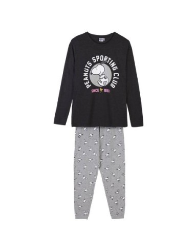 cerda_pijama_largo_single_jersey_snoopy_mujer_talla_xs_color_gris_100%_algodón_8445484199543_oferta