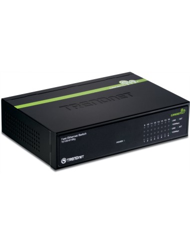 Trendnet 16-Port 10/100Mbps GREENnet Switch - Switch de red  TE100-S16EG kiwiku.com