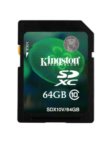 Kingston SDX10V/64GB - Tarjeta de memoria de 64 GB UHS-I SDHC / SDXC clase 10 negro SDX10V/64GB kiwiku.com