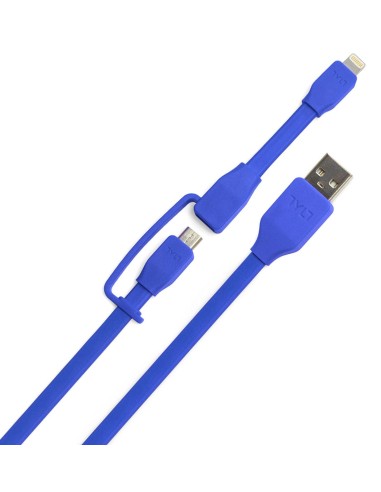 TYLT Syncable - Cable de datos duo Micro USB/Lightning, 1 m, color azul IP5-MIC1MBL-T kiwiku.com