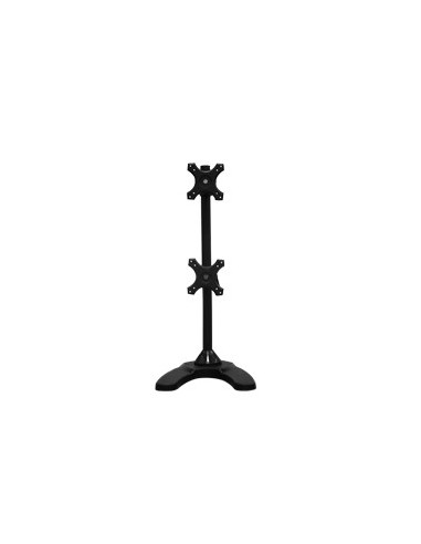 Soporte dual vertical fijo para pantalla tv hasta  6kg cada pantalla negro