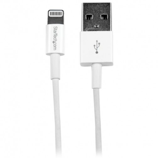 Cable de 1m USB a Conector Apple Lightning Delgado de 8 Pines para iPod Pad  iPhone - Blanco USBLT1MWS