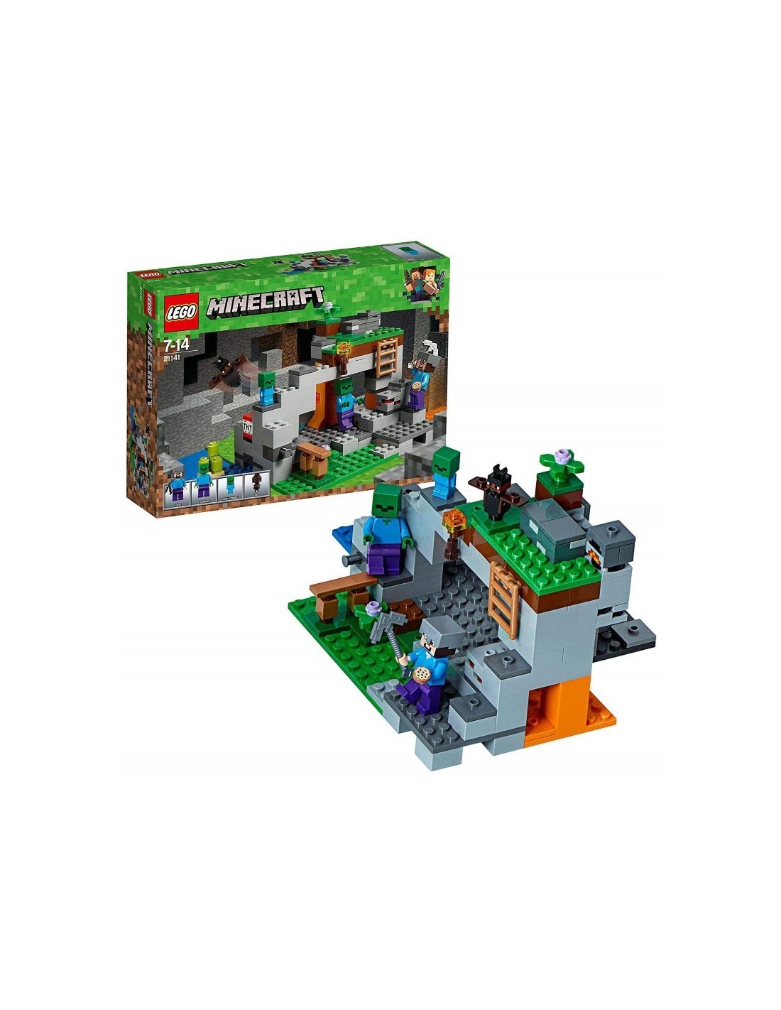 Lego minecraft cueva de shops los zombies