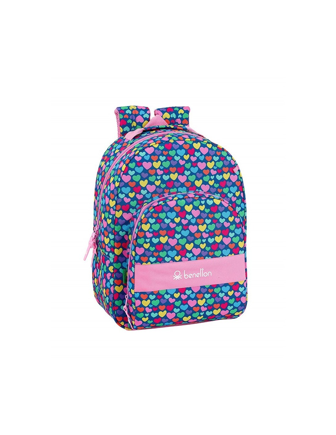 Mochila benetton cuori fashion