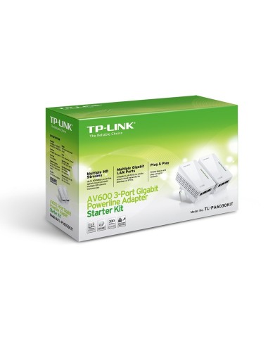 AV600 3-PORT GB MINI POWERLINE DLAN
