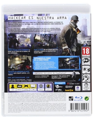 Watch Dogs - Bonus Edition: Playstation 3: Kiwiku.com: Videojuegos