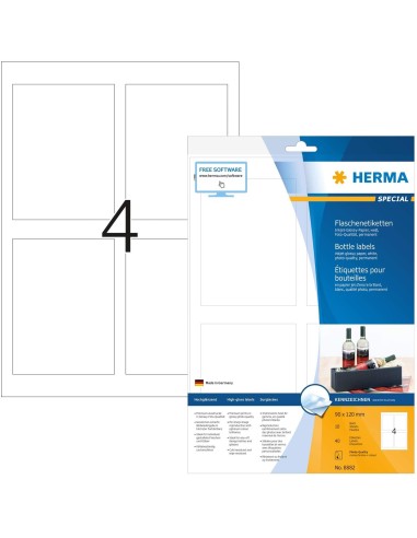 Comprar Etiquetas para botellas 90x120 mm 40 uds 8882 | kiwiku