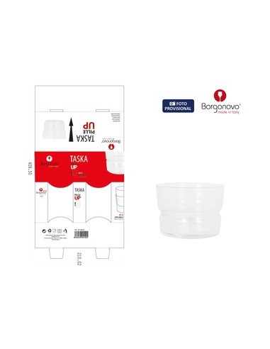 Oportunidad BORGONOVO 93436 Set 4 vasos chiquito 25cl taska apilable