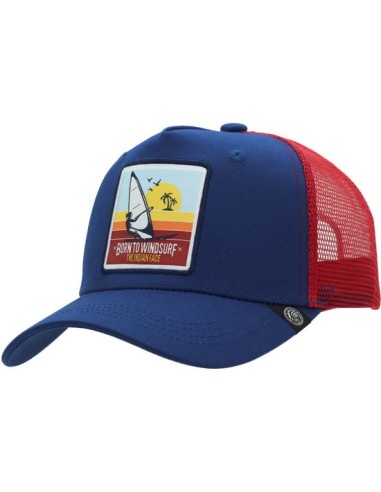 Oferta - THE INDIAN FACE 66557 Gorra the indian face born to windsurf azul y rojo