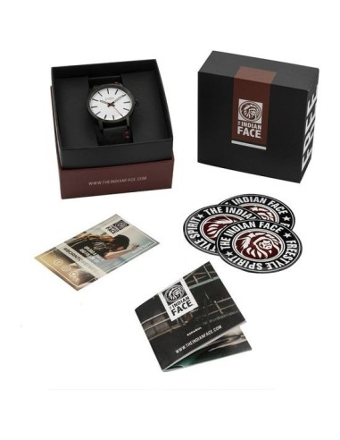 Oferta - THE INDIAN FACE 62719 Reloj atitude black and white - pulsera negra