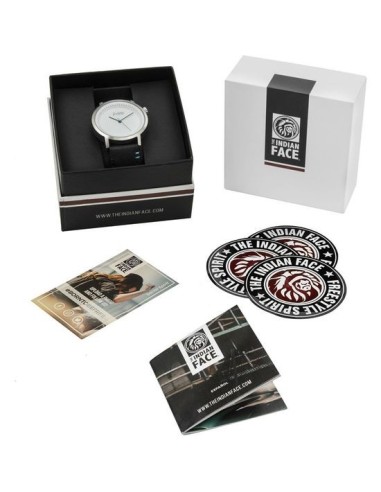 Oportunidad THE INDIAN FACE 62732 Reloj scope silver and white - pulsera negra