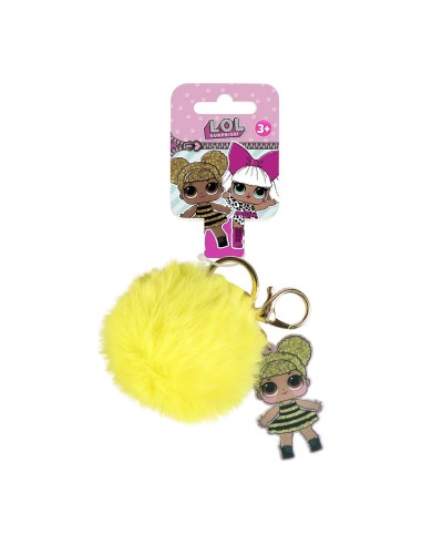 Oferta - Cerda 2600000564_TU-C15 Llavero acrilico pompom lol, Color Amarillo, Talla T.UNICA