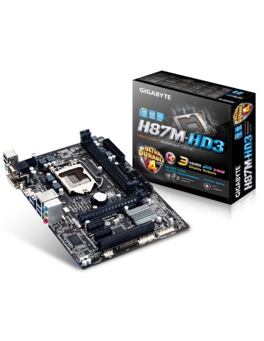 Gigabyte GA-H87M-HD3 - Placa base socket Intel LGA1150 4 x DDR3 DIMM hasta 32 GB 6 x SATA 2 x USB